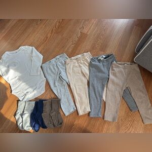 Cozy Kids' Bottoms Set - Neutral Tones